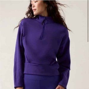 NWT - Athleta - Altitude Polartec® Half Zip Sweatshirt Purple M